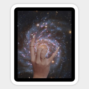 Fingering the Galaxy Sticker